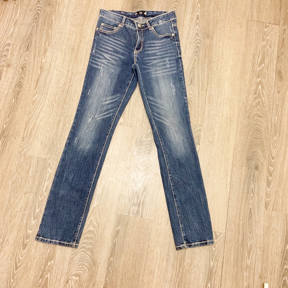 Bead embellished jeans